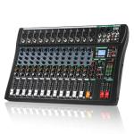 XTUGA 12-Channel Audio Mixer with Bluetooth & Effects