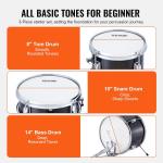 VEVOR Kids 3-Piece Beginner Drum Set