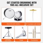VEVOR Kids 3-Piece Beginner Drum Set