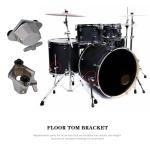 Lovermusic Silver Floor Tom Leg Bracket Set