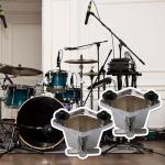 Lovermusic Silver Floor Tom Leg Bracket Set