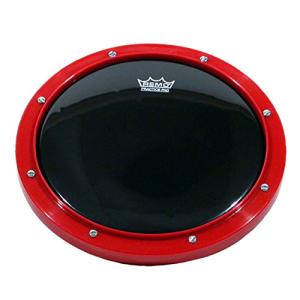 Remo 8" Red Tunable Practice Pad with Ebony Head