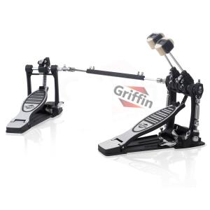 GRIFFIN Double Kick Pedal for Rock & Metal Drumming