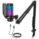 TONOR Gaming USB Microphone Set with RGB Lighting