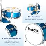 Mendini Kids 3-Piece Junior Drum Set - Sky Blue
