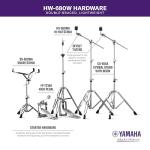 Yamaha HW-680W Double-Braced Drum Hardware Set