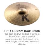 Zildjian K Custom Dark Cymbal Pack - 4-Piece