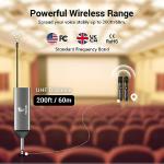 TONOR UHF Metal Dual Wireless Mic System(disposing mention of cordless and rechargeable)