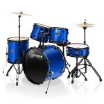 5-Piece Adult Beginner Drum Set - Blue
