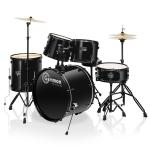 5-Piece Full Size Beginner Drum Set - Black