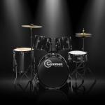 5-Piece Full Size Beginner Drum Set - Black