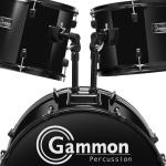 5-Piece Full Size Beginner Drum Set - Black