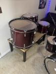 CB Drums 5-Piece Acoustic Drum Set Black Burgundy