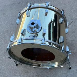 1980s Remo Quadura 22" Bass Drum, Gold Finish
