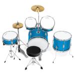 5-Piece Junior Drum Set with Brass Cymbals