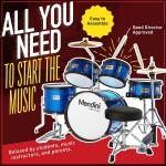 Mendini Kids Starter Drum Set - Bass, Toms, Snare