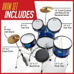 Mendini Kids Starter Drum Set - Bass, Toms, Snare
