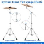 Adjustable Cymbal Stand with Double Braced Legs