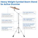 Adjustable Cymbal Stand with Double Braced Legs