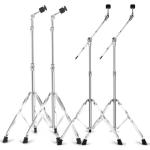 Cymbal Stand Set: 2 Straight & 2 Boom