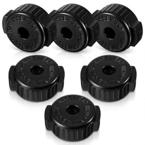 Black 6-Pack 8mm Quick-Set Cymbal Nuts