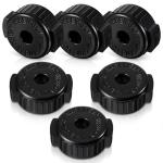Black 6-Pack 8mm Quick-Set Cymbal Nuts