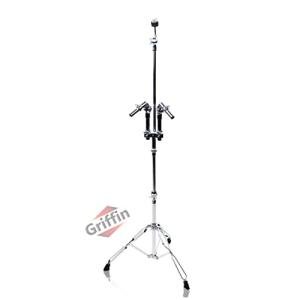 Griffin Double Tom Drum Stand with Cymbal Mount