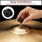 Black 6-Pack 8mm Quick-Set Cymbal Nuts