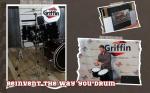 Griffin Double Tom Drum Stand with Cymbal Mount
