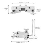QWORK Silver Drum Clamp Set for Cowbells