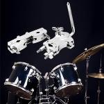 QWORK Silver Drum Clamp Set for Cowbells