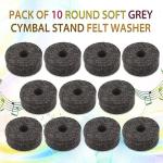 Cheerock 10-Pack Grey Cymbal Stand Felt Washers