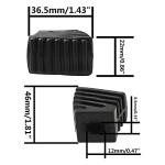 Yootones 6-Pack Black Drum Rack Rubber Feet