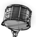 14x8 Heavy Duty Steel Snare Drum - Metallic Silver