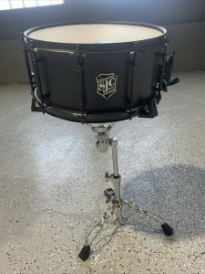SJC Alpha Black Steel 14" x 6.5" Snare Drum