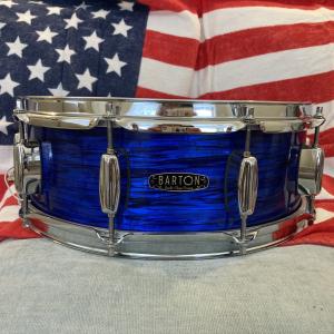 Barton 14x5 Birch Snare Drum - Dark Blue Ripple