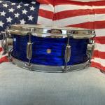 Barton 14x5 Birch Snare Drum - Dark Blue Ripple