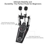 Heavy-Duty Double Bass Drum Pedal - Adjustable Kick