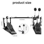 Heavy-Duty Double Bass Drum Pedal - Adjustable Kick