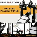 Double Bass Drum Pedal with Adjustable Beater & Tension