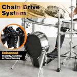 Double Bass Drum Pedal with Adjustable Beater & Tension