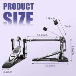 Heavy-Duty Double Bass Drum Pedal with Adjustable Beater