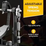 Double Bass Drum Pedal with 2-Way Beater Heads