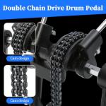 Adjustable Double Bass Drum Pedal with Drum Key