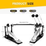 Double Bass Drum Pedal with 2-Way Beater Heads