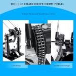 Vaisoeny Double Bass Drum Pedal - Double Chain