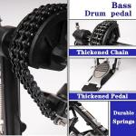 Double Bass Drum Pedal with Adjustable Beater & Bag