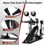 Heavy Duty Double Bass Drum Pedal - Dual Chain