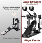 Heavy Duty Double Bass Drum Pedal - Dual Chain
