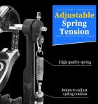 Adjustable Double Bass Drum Pedal with Beater